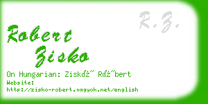 robert zisko business card